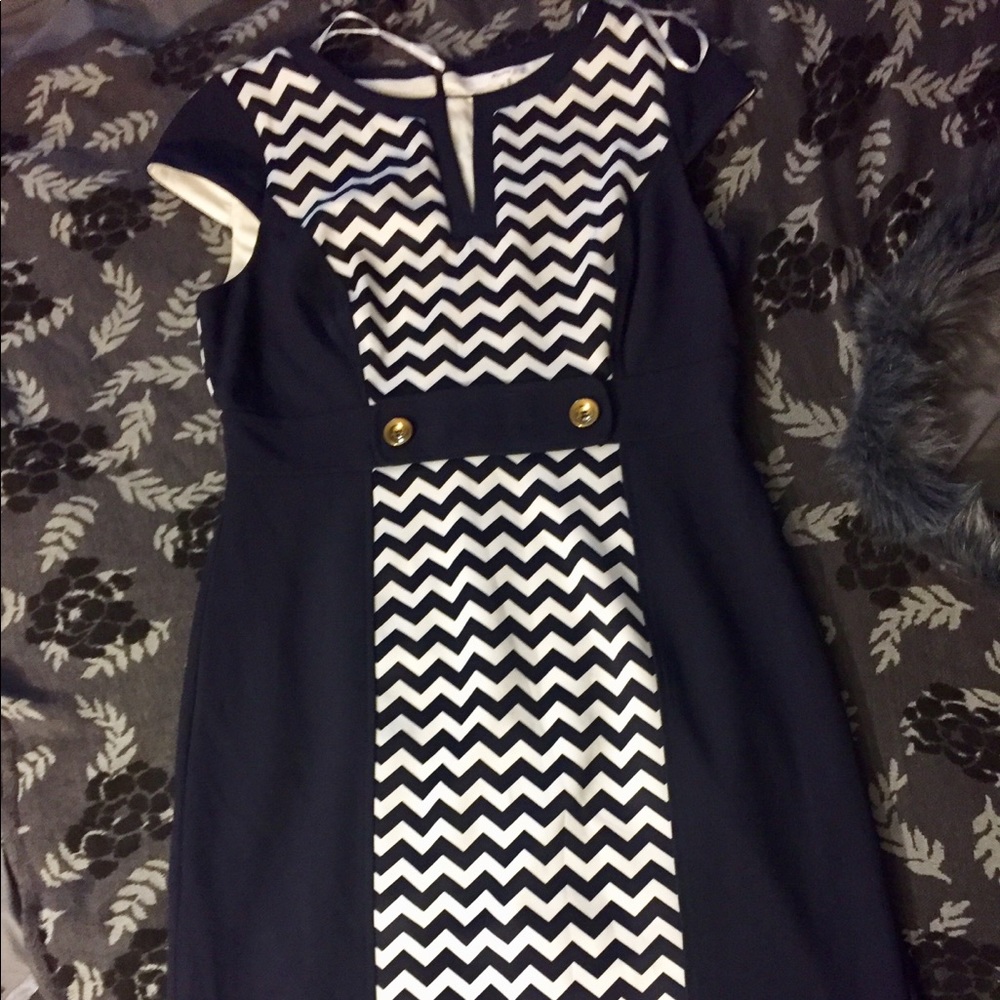 Beautiful women’s navy and white dress